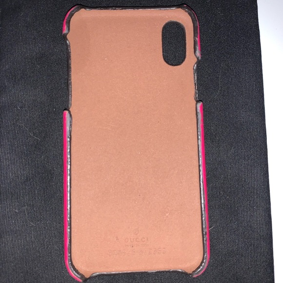 Authentic Pink Gucci Moon & Stars Leather iPhone X Case - Picture 6 of 9